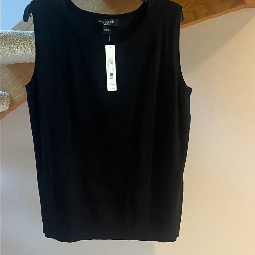 Set of 2 August Silk woman Black and Cream Tank Tops. Size 1X - Picture 7 of 14